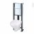 Pack Wc Suspendu Bati Universel Compact Wirquin Cuvette Mura Plaque Blanche