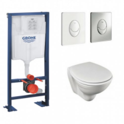 Pack wc suspendu gain de place Patio Jacob Delafon Bati support Grohe