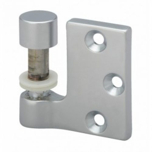 Paire de fiches à entailler pour porte en verre – chromé velours – 8914