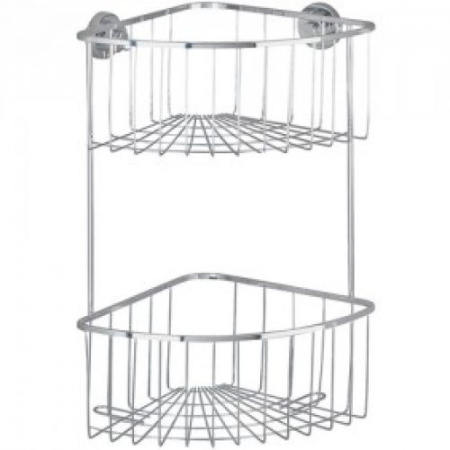 Panier de rangement – support mural – d’angle – Bovino – 2 paniers – Power-Loc