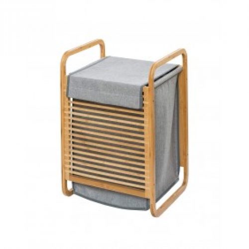 Panier à linge – Bahari – Structure bambou et sac amovible – 43 L