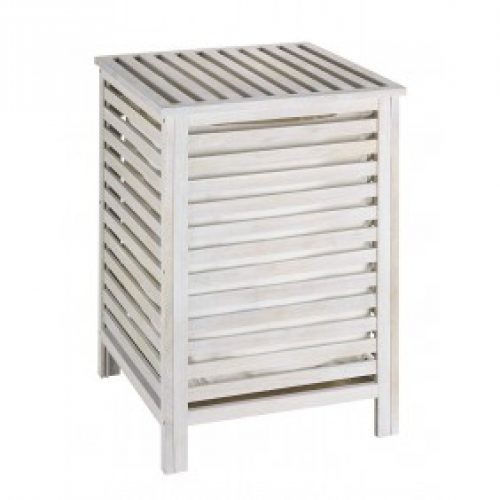 Panier à linge – Oslo/Norway – Bois – avec couvercle – 65 L