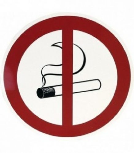 panneau de « Interdiction de fumer » D 20 cm Feuille adhesive
