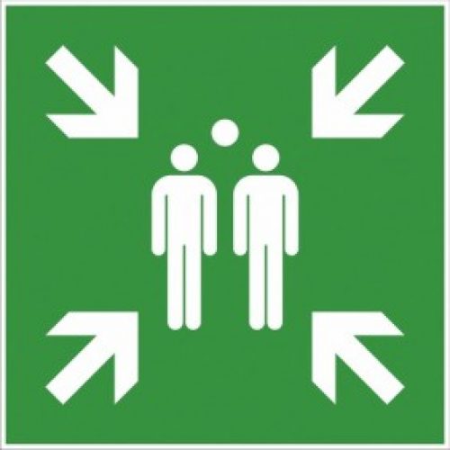 Panneau de signalisation – rigide – rassemblement extérieur