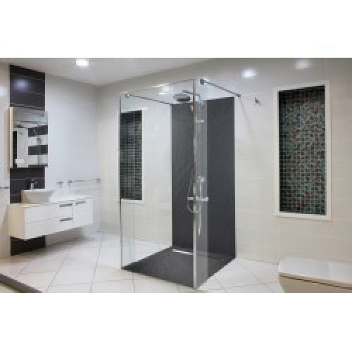 Panneau mural en véritable pierre naturelle – 200 x 100 cm – noir – U-TILE