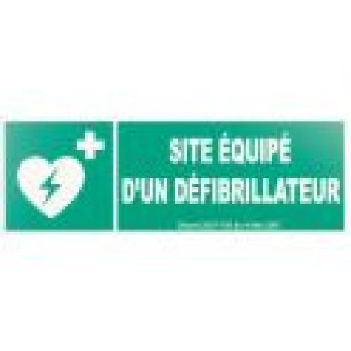 Panneau site équipé d&rsquo;un défibrillateur – Novap