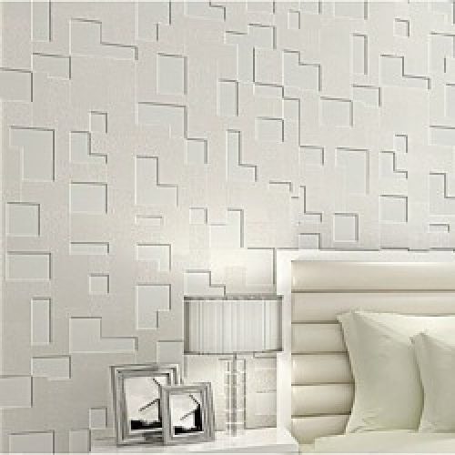 Papier peint contemporain pour revêtement mural à motif en formes géométriques