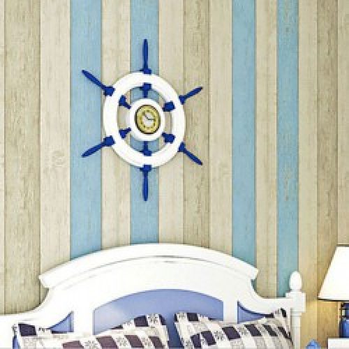 Papier peint contemporain pour revêtement mural à motif en rayures verticales