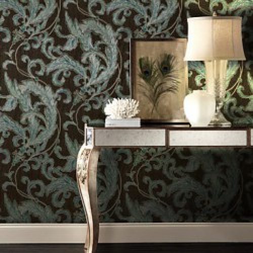 Papier peint contemporain pour revêtement mural à motif floral