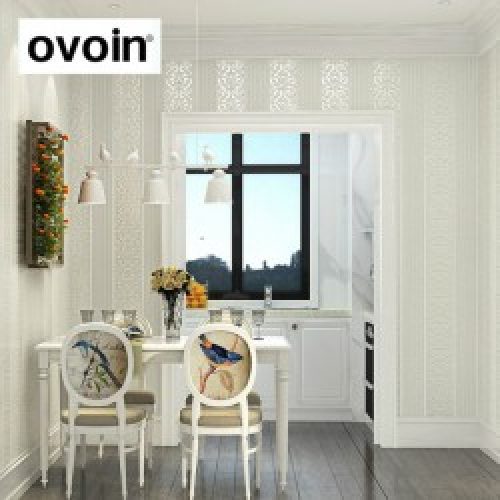 Papier Peint De luxe Classique En Relief Rayé Damassé