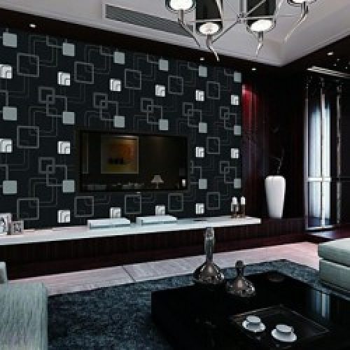 Papier peint de style rétro avec motif en carreaux superposés