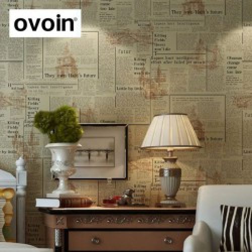 papier peint Journal Vintage Vinyle