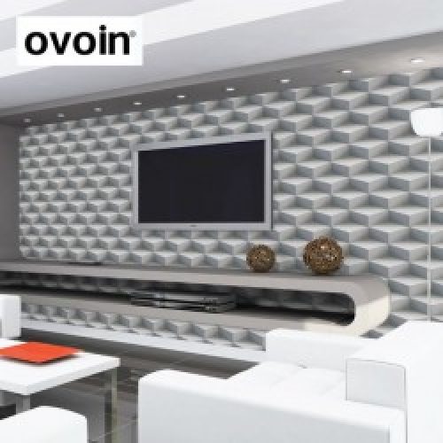 Papier Peint Moderne 3D Conception Carré Cube