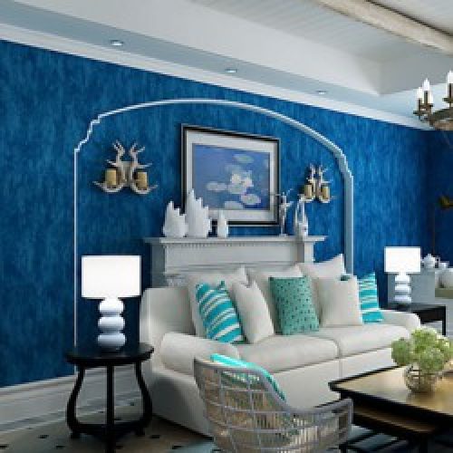 Papier peint mural contemporain ombré de tâches à effet de marbre rétro éclairé