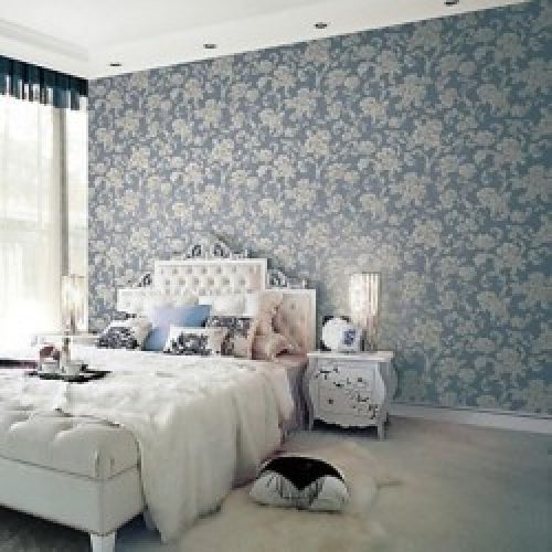 Papier peint mural intissé de style classique à motif floral