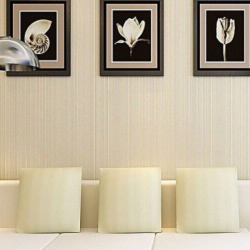 Papier peint rayé de style contemporain pour revêtement mural