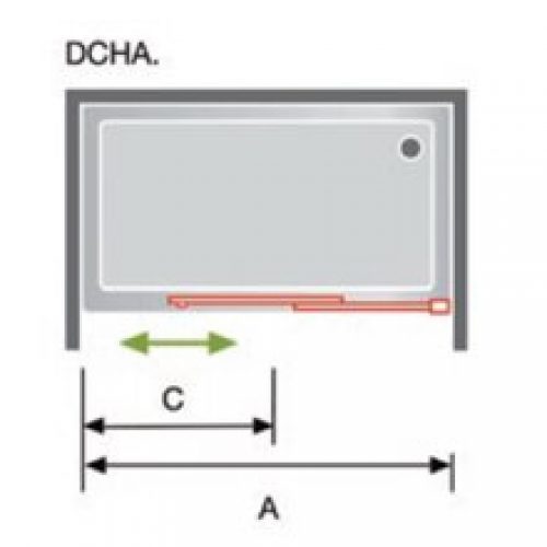 Pare-douche avec porte coulissante et un…