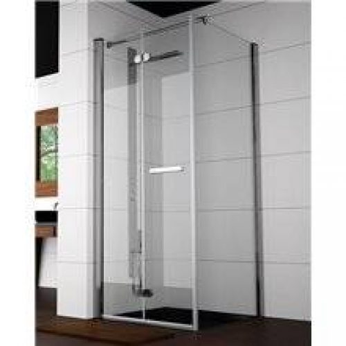 Pare-douche d’angle avec porte pliante +…