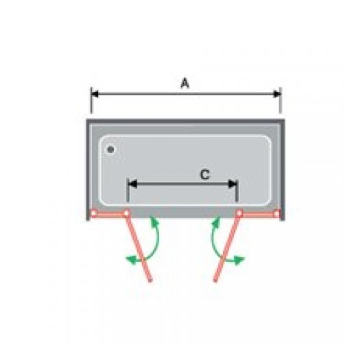 Pare-douche frontal 2 portes pivotantes NA515…