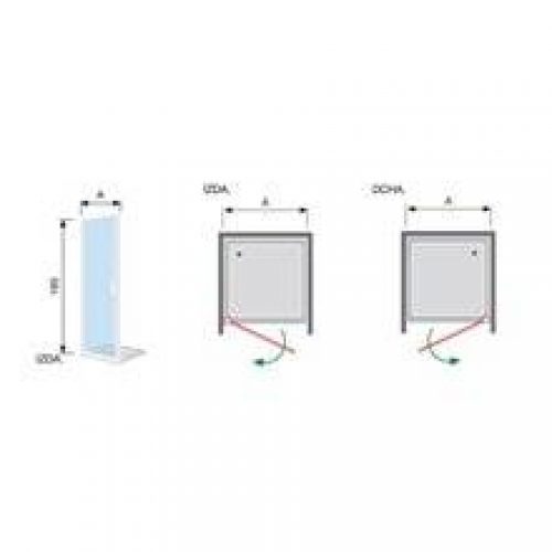 Pare-douche frontal avec porte pivotante SA500…