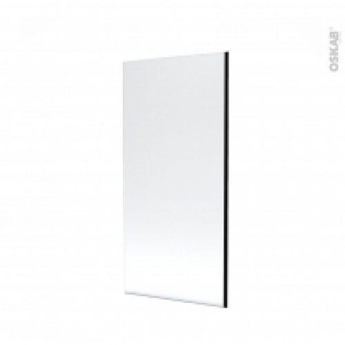 Paroi De Douche A L Italienne 90 Cm Verre Transparent 8 Mm Profiles Noirs Atlas 2