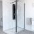 Paroi De Douche A L Italienne 90 Cm Volet Verre Transparent 8 Mm 1 Barre De Fixation Profiles Noirs Atlas 2