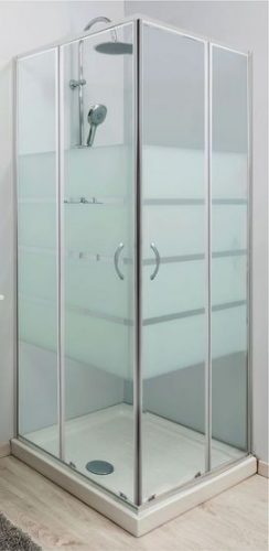 Paroi de douche angle coulissant Lucy 5mm 80 cm alu – Prix net livré chez vous – – Ondée