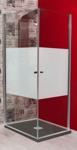 Paroi de douche angle pivotante rond 1/4 FRISCO 6mm 90 cm chromé – Prix net livré chez vous – – Ondée