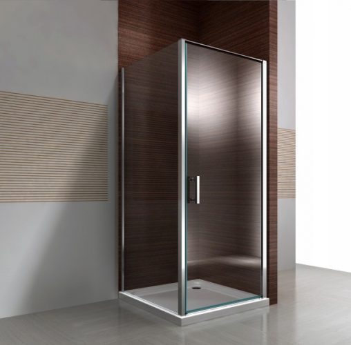 Paroi de douche d&rsquo;angle en verre véritable de 8mm NANO transparent DX416 – largeur sélectionnable