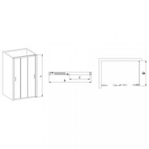 Paroi de douche frontale Memphis de Futurbaño