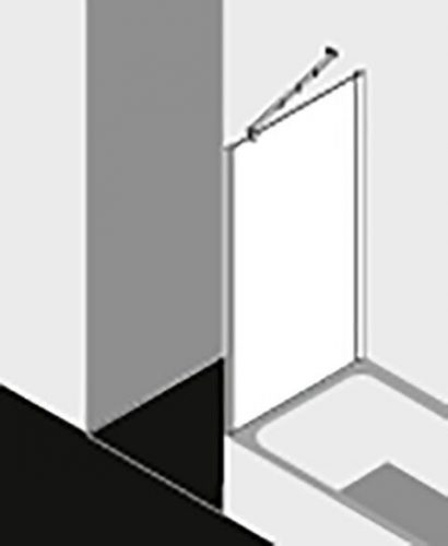 Paroi de douche Kermi FILIA XP raccourcie sur muret (FXUVD07516)