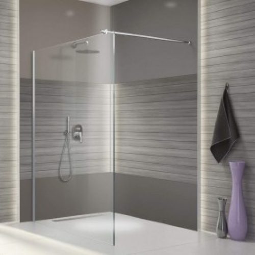 Paroi de douche à l’italienne Open 2 – verre transparent – 140 cm