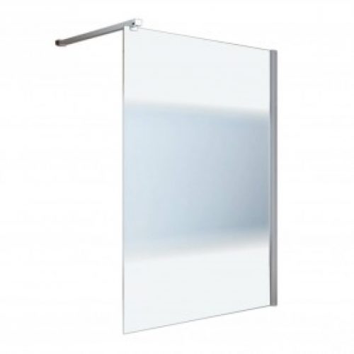 Paroi de douche ouverte 6mm – fixe réversible – profilé blanc Django