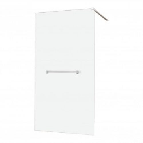 Paroi de douche ouverte 8mm – fixe réversible – profilé argent brillant Django