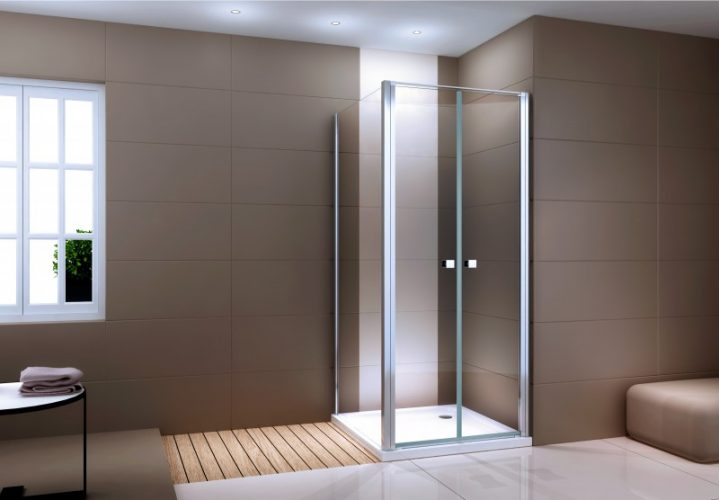 Paroi de douche à porte battante EX416-2 6mm NANO – 90x90x195cm