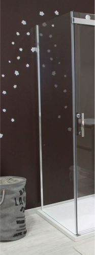 Paroi de douche retour fixe épurée Alico 6mm 80 cm chromé – Prix net livré chez vous – – Ondée