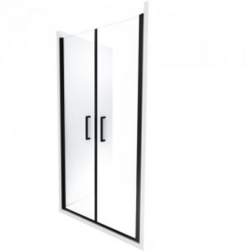 Paroi de douche – Saloon – profilé noir – différentes dimensions