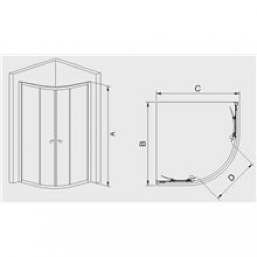 Paroi de douche semi-circulaire Élite de Futurbaño