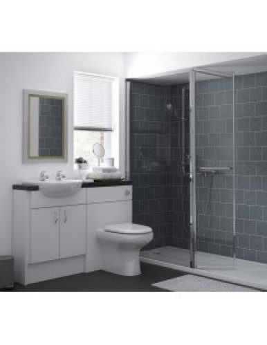 Paroi douche fixe L1000 mm LEVELBEST avec retour L400 mm AKW 27017