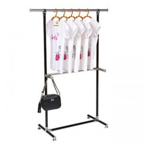 Patère à 2 couches sur pieds en inox poli miroir