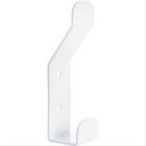 Patère 2 têtes à visser blanc