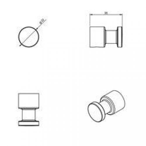 Patère bord architecte COSMIC