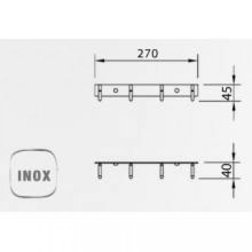 Patère chrome 4 Urban