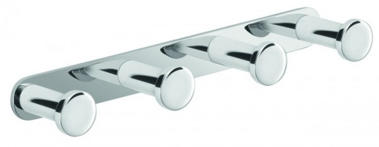 Patère Salle de Bain Gedy G-CANARIE Crochet 4 têtes Chromé