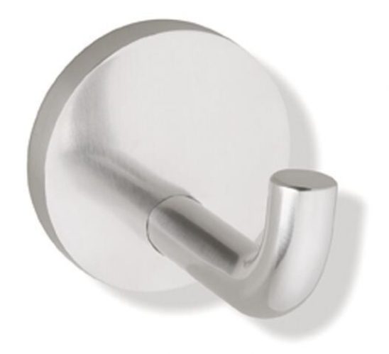 Patère Salle de Bain Hewi Serie 805 Classic Crochet avec rosace Chrome Brossé mat 805.90.030