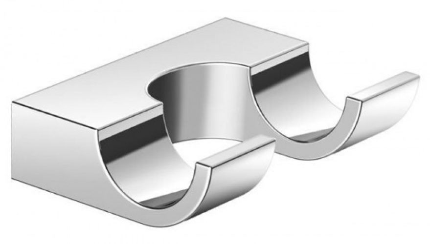 Patère Salle de Bain Hewi System 800 Crochet double 50 mm Chromé Brillant