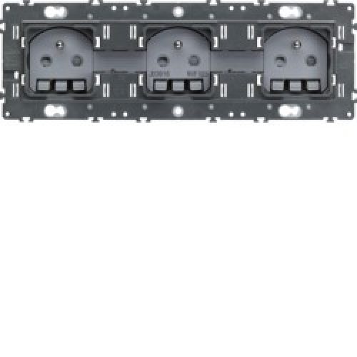 PC 2P+T triple – APPAREILLAGE MURAL GALLERY HAGER WXF123