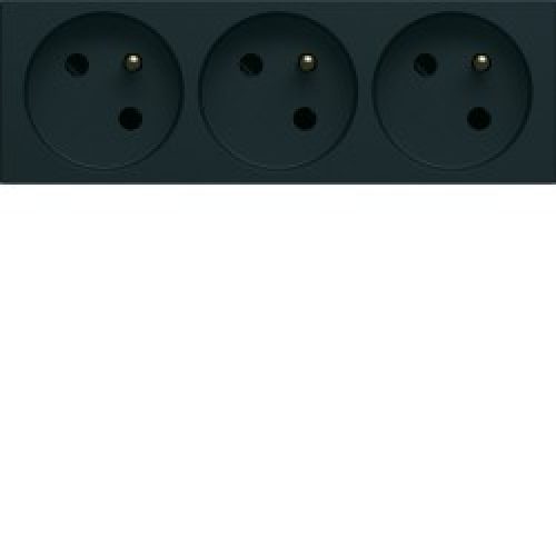 PC triple goul 2P+T 16A night – APPAREILLAGE MURAL GALLERY HAGER WXF423N