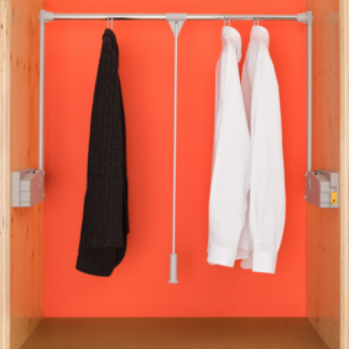 Penderie escamotable double 10 kg – fixation latérale – LIFT 500