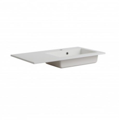 PETIT LAVABO ENCASTRÉ MODERNE 90 CM VASQUE À DROITE LATINA